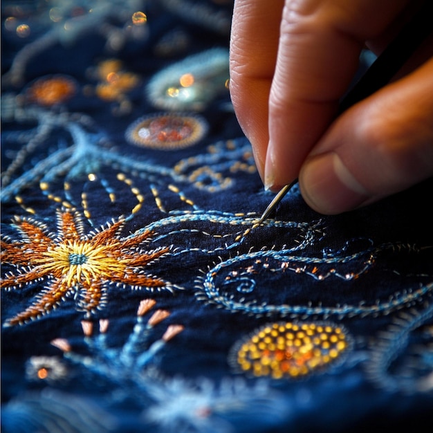 Upscale embroidered motif